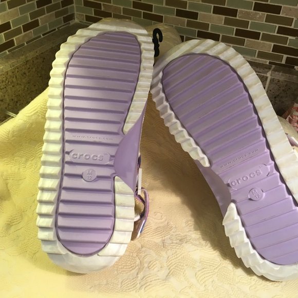 NWT Crocs Classic White Purple Hiker Dream Clog men’s 12 main image 6